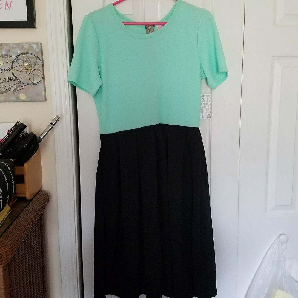 Amelia Mint & Black Dress
